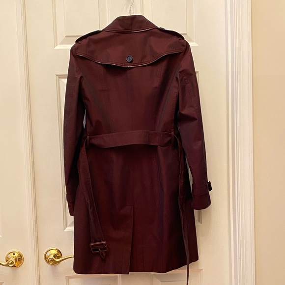Burberry Deep Red Trench Coat - Picture 2 of 8